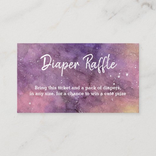 Niedlich Galaxy Watercolor Kinderdusche Windelwann Begleitkarte (Vorderseite)