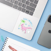 Niedlich Gallimimus Aufkleber (Laptop mit iPhone)