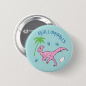 Niedlich Gallimimus Button (Vorne & Hinten)