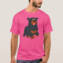 Niedlich Gamboling Cartoon Rottweiler T - Shirt