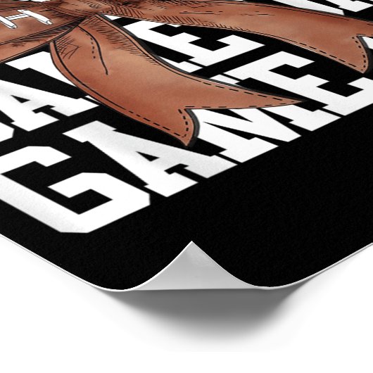 Niedlich Game Day Coquette Bow Football Liebhaber Poster (Ecke)