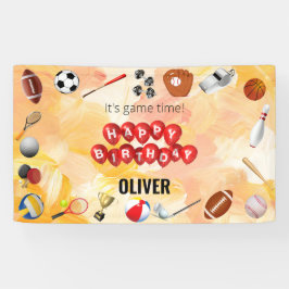 Niedlich Game Time Sports Balls Kindergeburtstag W Banner