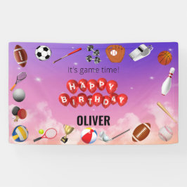 Niedlich Game Time Sports Balls Kindergeburtstag W Banner