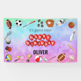 Niedlich Game Time Sports Balls Kindergeburtstag W Banner