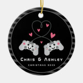 Niedlich Gamer Couple Gaming Video Game Joystick N Keramik Ornament (Vorne)