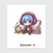 Niedlich-Gamer-Sticker Aufkleber (Blatt)