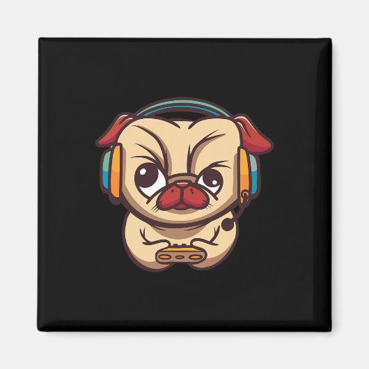 Niedlich Gaming Dog Video Game PC Video Game Game Magnet (Vorne)