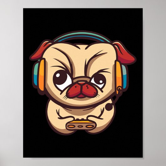 Niedlich Gaming Dog Video Game PC Video Game Game Poster (Vorne)