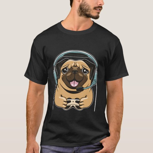 Niedlich Gaming Dog Video Game PC Video Game Game T-Shirt (Vorderseite)