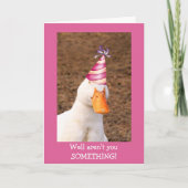 Niedlich Gänse Party Hat Geburtstag Karte (Vorderseite)
