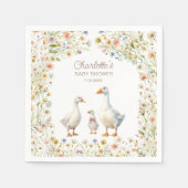 Niedlich Gänse Wildblume Kinderdusche Serviette (Vorderseite)