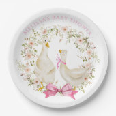 Niedlich Gänseblütendusche Wasserfarbe Mädchen Pappteller (Vorderseite)