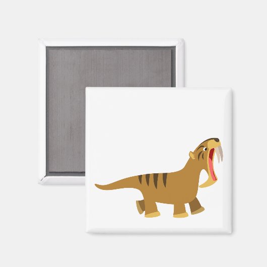 Niedlich Gaping Mouth Cartoon Thylacosmilus Magnet (Vorderseite/Rückseite)