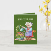 Niedlich Garden alte Dame hinzufügen Karte (Gelbe Blume)