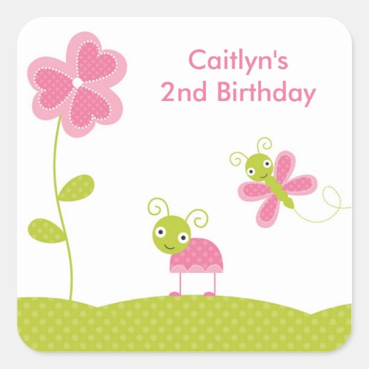 Niedlich Garden Bugs Stickers (Vorderseite)