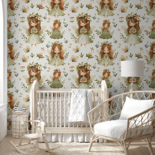 Niedlich Garden Fairies Butterfly Floral Kinderzim Tapete