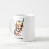 Niedlich Garden Fairy Girl Individuelle Name Kaffeetasse (Vorderseite Links)