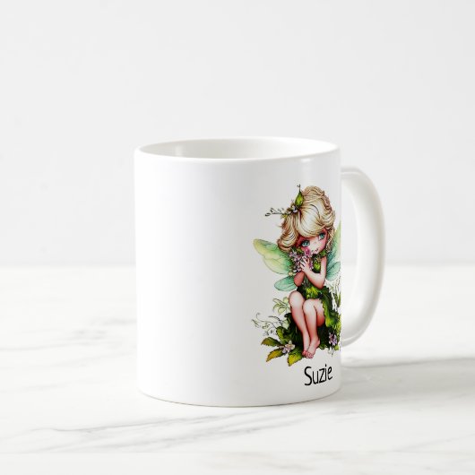 Niedlich Garden Fairy Individuelle Name Kaffeetasse (VorderseiteRechts)