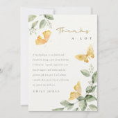 Niedlich Garden Foliage Butterflies Babydusche Dankeskarte (Vorderseite)