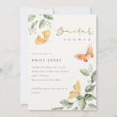 Niedlich Garden Foliage Schmetterlinge Brautparty Einladung (Vorderseite)