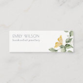 Niedlich Garden Foliage Schmetterlinge Wasserfarbe Mini Visitenkarte (Vorderseite)
