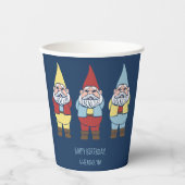 Niedlich Garden Gnomes Custom Message Party Pappbecher (Vorderseite)