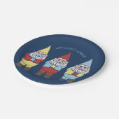 Niedlich Garden Gnomes Custom Message Party Pappteller (Schrägansicht)