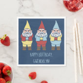 Niedlich Garden Gnomes Custom Message Party Serviette (Beispiel)