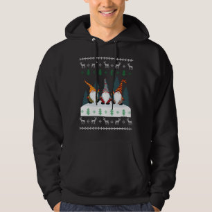 Niedlich Garden Gnomes Xmas Elf Ugly Weihnachten Hoodie