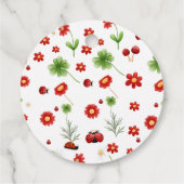 Niedlich Garden kleine Ladybug Babydusche Einladun Geschenkanhänger (Rückseite)