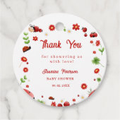 Niedlich Garden kleine Ladybug Babydusche Einladun Geschenkanhänger (Vorderseite)