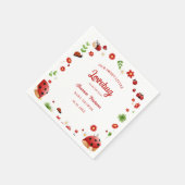 Niedlich Garden kleine Ladybug Babydusche Einladun Serviette (Ecke)