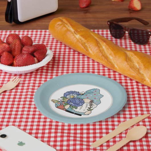 Niedlich-Garden-Party-Gnome Pappteller (Picknick)