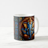 Niedlich Garnesh God Blue Mosaik gestanzter Glass Kaffeetasse (VorderseiteRechts)