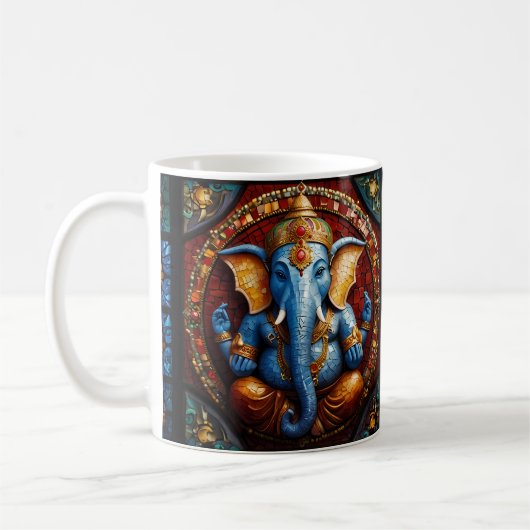 Niedlich Garnesh God Blue Mosaik gestanzter Glass Kaffeetasse (Links)