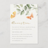 Niedlich Gartenblätterflecken Hochzeitsempfang Begleitkarte (Vorderseite)
