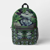 Niedlich Gartenfrosch Sukkulärer Garten Bedruckter Rucksack (Vorderseite)