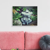 Niedlich Gartenfrosch Sukkulärer Garten Leinwanddruck (Insitu (Wohnzimmer))