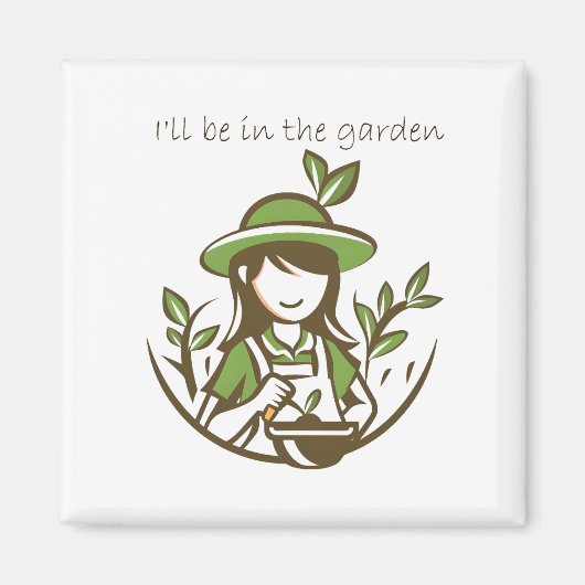 Niedlich Gartengarten Magnet (Vorne)