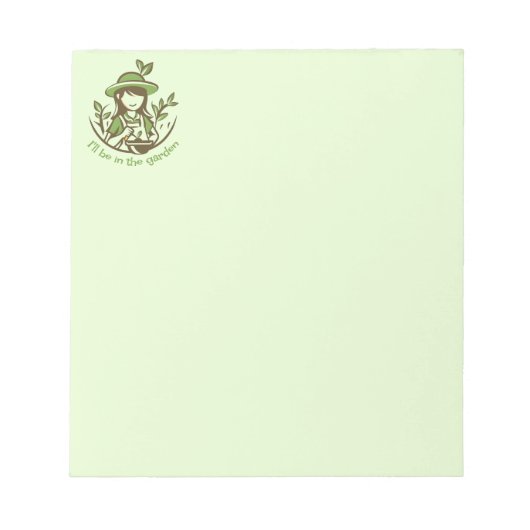 Niedlich Gartengarten Notizblock (Vorderseite)