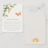 Niedlich Gartenschmetterbücher für Babydusche Begleitkarte (Vorne/Hinten)