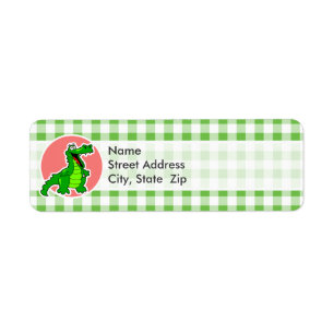 Niedlich Gator; Green Gingham