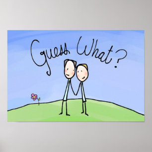 Niedlich Gay Couple raten was Poster