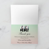 Niedlich Gay Pandas Rainbow Wearing Brillen Danke (Innenseite)