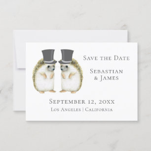 Niedlich Gay Wedding Igel Save the Date