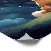 Niedlich Gazing Pembroke Corgi Poster (Ecke)