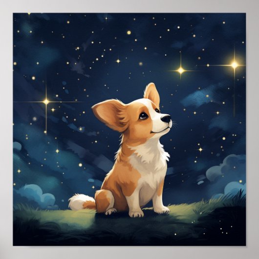 Niedlich Gazing Pembroke Corgi Poster (Vorne)