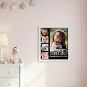 Niedlich Geboren zu sein Superstar Childrens Foto Poster
