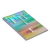 Niedlich gebürsteter Metalleis Creme Tropfen Notizblock (Rechte Seite)