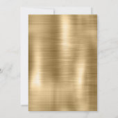 Niedlich gebürstetes Gold Imitate Silber Glitzer V Karte (Rückseite)